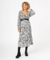 Robe de grossesse empire longue et fluide col cache-cœur